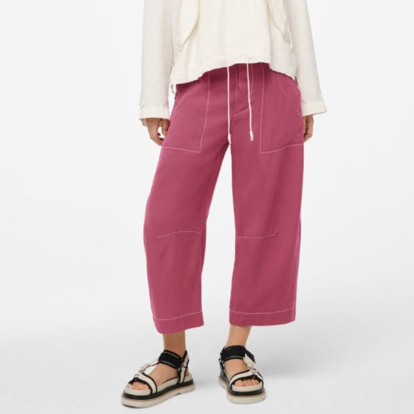 ZARA SRPLS LOOSE FIT ROSE COLOR TROUSER PANT - Picture 4 of 10